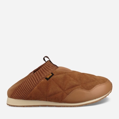 Teva Ember Moc Shearling Men's Brown Slip Ons CA24700 Canada Clearance